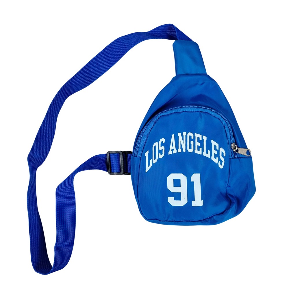 Womens Mens OS Los Angeles 91 Sling Bag Blue Nylon Streetwear Gorpcore Retro